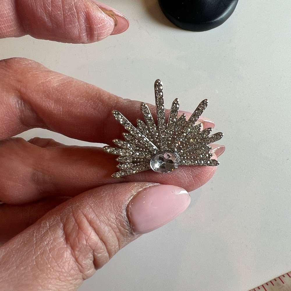 Silver Starburst Earrings - Picture 3 of 9